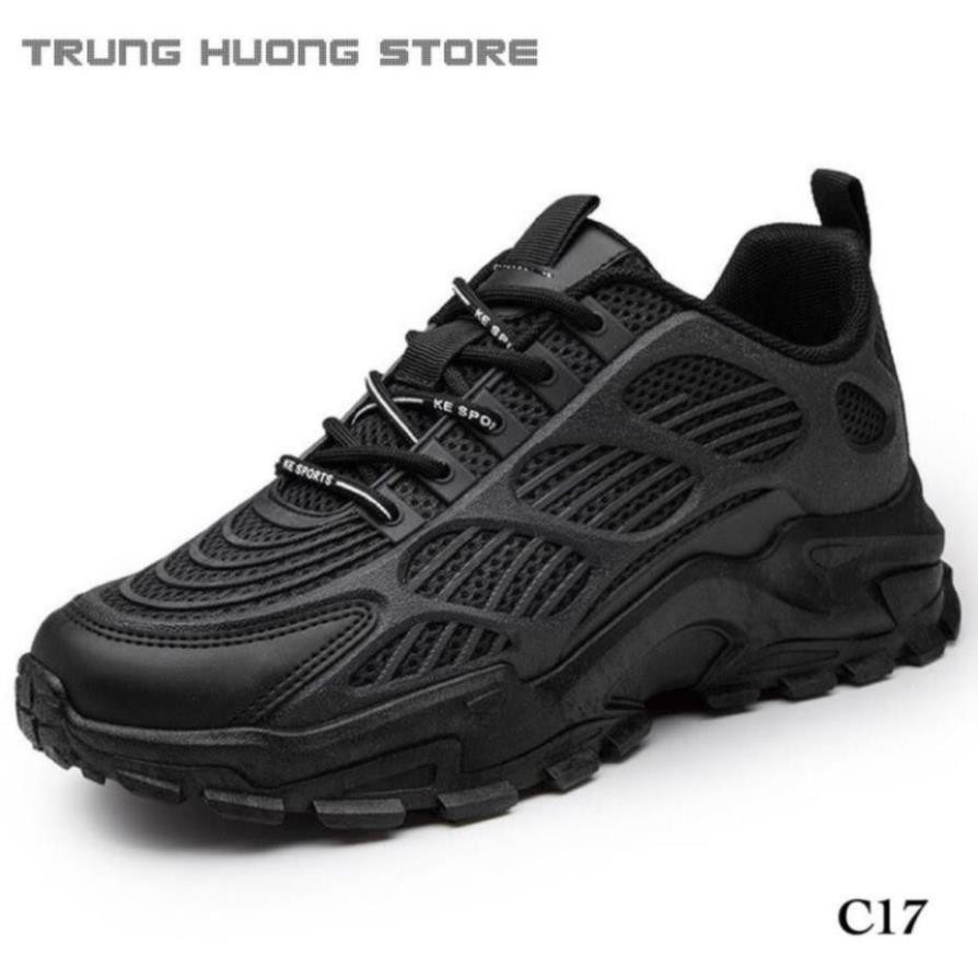 [Sale 3/3] Giày Nam Thể Thao Cao Cấp ⚡️𝐂𝐇𝐈́𝐍𝐇 𝐇𝐀̃𝐍𝐆⚡️ Trung Hương Fashion Sport Black B74 Sale 11 -op1 ' *