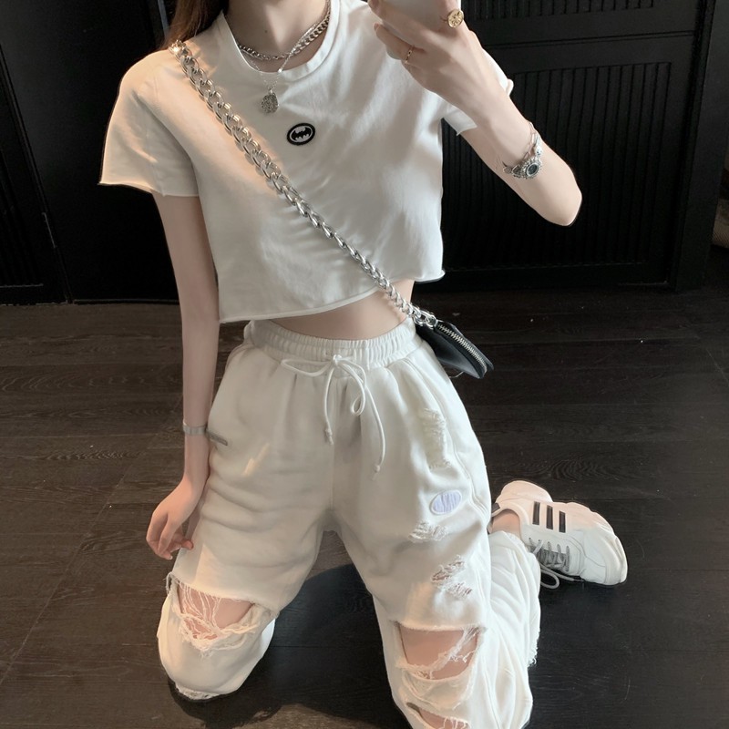 Quần Dài Nữ Ống Rộng Rách Gối Thời Trang Hàn Quốc | BigBuy360 - bigbuy360.vn