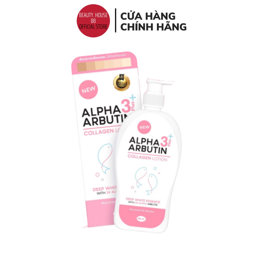 Sữa Dưỡng Trắng Da Body Alpha Arbutin Collagen Lotion 3+ Plus 500ml
