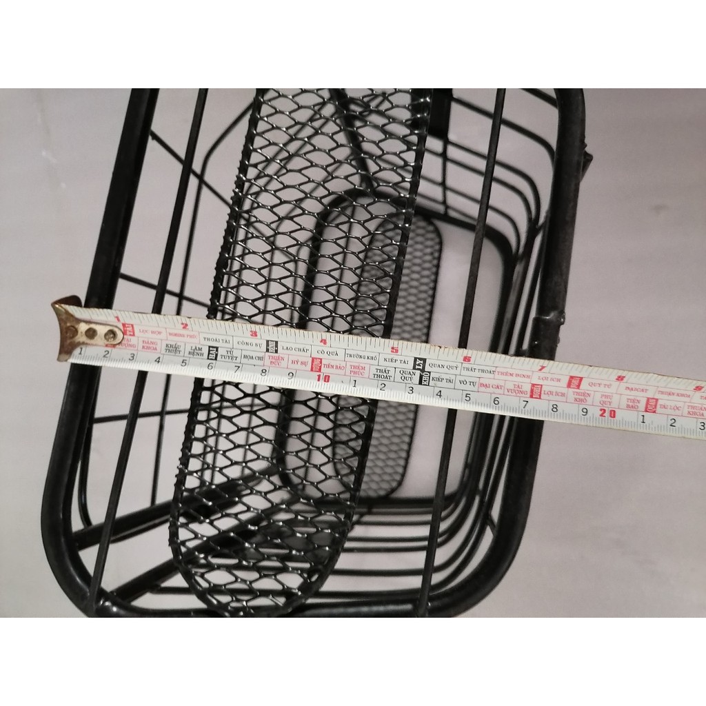 RỔ XE - Giỏ sắt xe đạp điện loại CÓ NẮP -COMBO RỔ + PASS BẮT RỔ