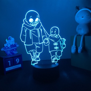 Đèn LED 3D hình nhân vật trong game Undertale Sans độc đáo trang trí phòng ngủ cho bé