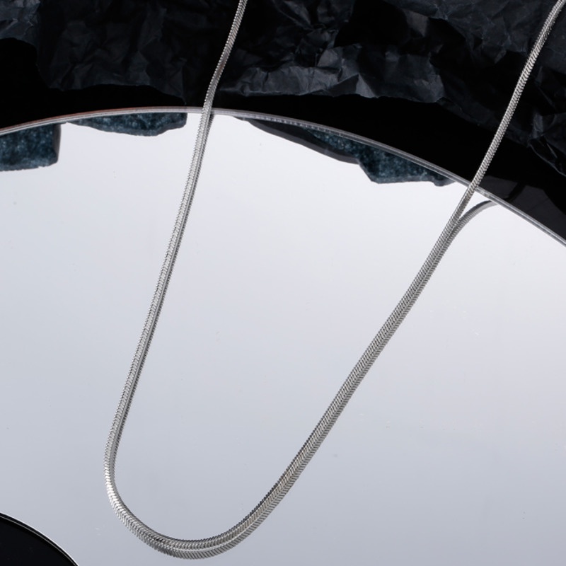 Dây chuyền xương rắn thép titan phong cách hiphop thời trang đơn giản