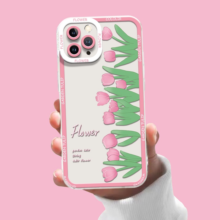 Ốp Điện Thoại TPU Dẻo Trong Suốt Họa Tiết Hoa Xinh Xắn Cho IPhone 14 13 12 11 Pro XS Max X XR 8 7 6 6S 14 Plus