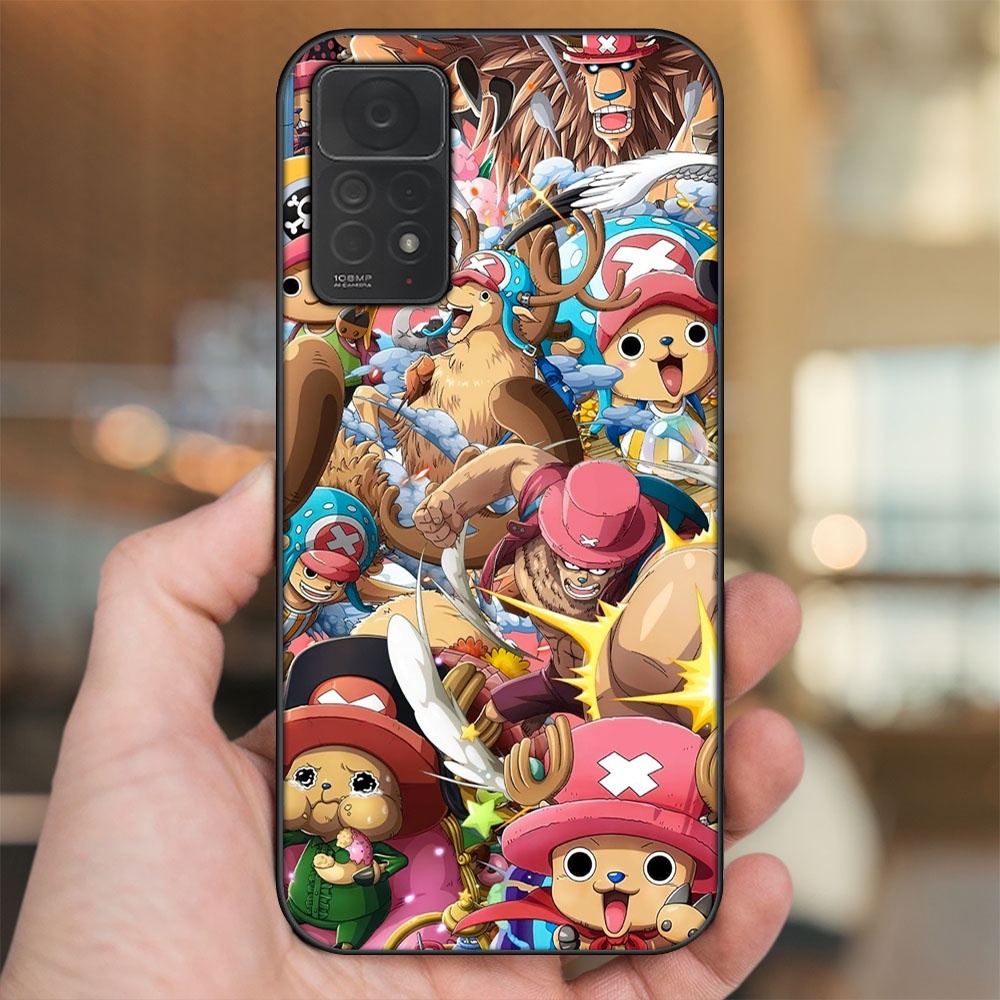 Ốp lưng Xiaomi Redmi Note 11 Pro 4G viền đen in hình Chopper One Piece Đảo Hải Tặc