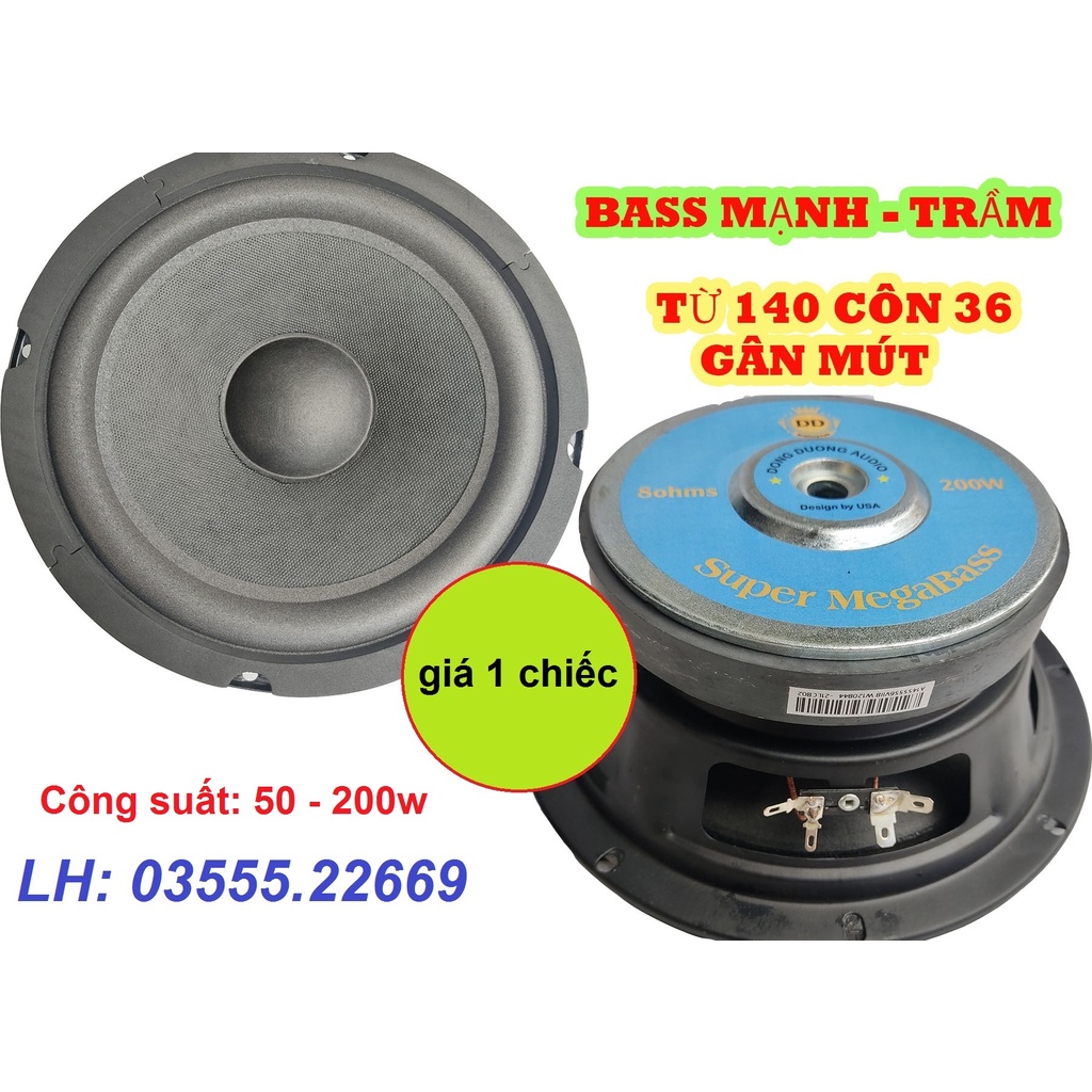 BAS 20 - BASS 20 GÂN MÚT - CỦ LOA RỜI BASS 20 TỪ 140 CÔN 35.5MM 4 LỚP GIÁ 1 CHIẾC
