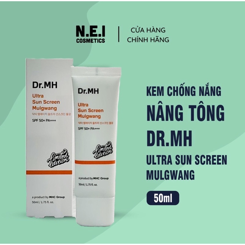 Kem chống nắng Dr.MH Mulwang, Kem chống nắng trắng da, dưỡng da trắng sứ-50ml Hàn Quốc