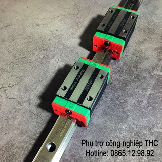 Bộ thanh ray trượt vuông HIWIN dài 1,5 mét phi 25mm (1 thanh ray HGR25 + 2 bi vuông HGH25)