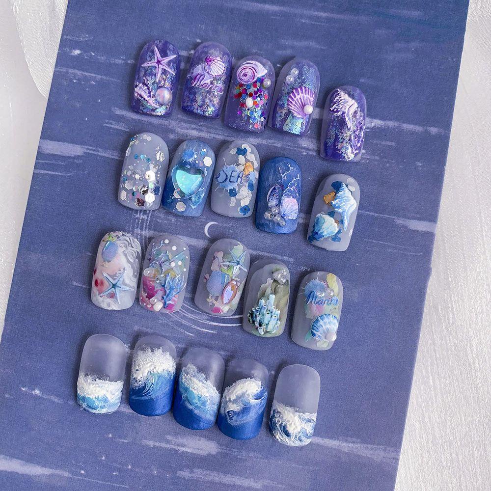 Miếng Dán Trang Trí Móng Tay Hình Vỏ Sò Siêu Mỏng