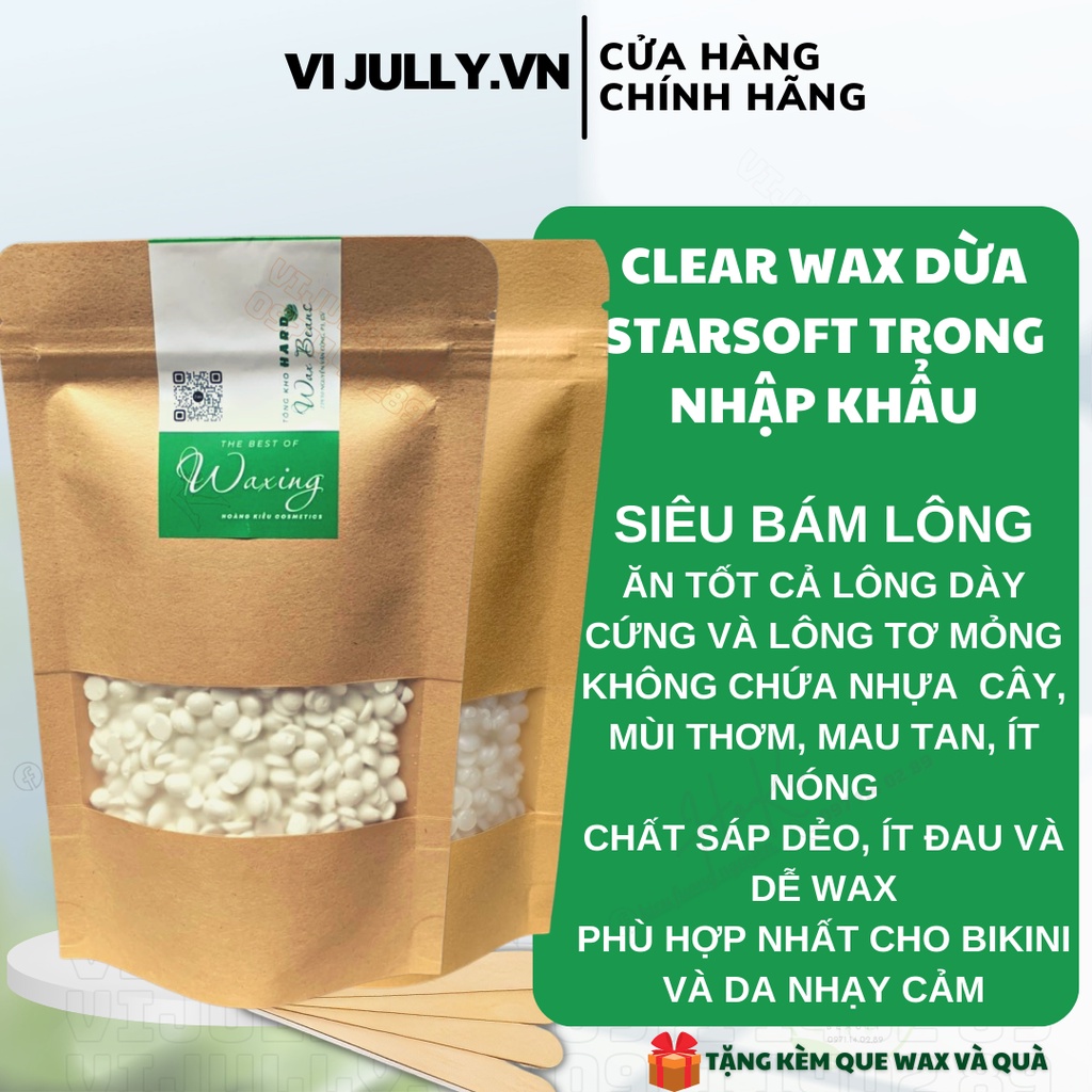 Sáp Wax Dừa Coconut Wax Nóng Hard Wax Beans Nhập Khẩu Siêu Bám Lông, Hạt Wax Lông CocoNut Cao Cấp Sáp Trong Cho Nam Nữ