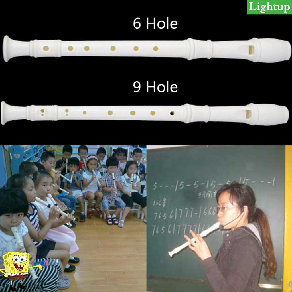 Nhạc cụ làm bằng nhựa ABS màu trắng cho trẻ em Máy ghi âm nhạc Soprano Sáo dài