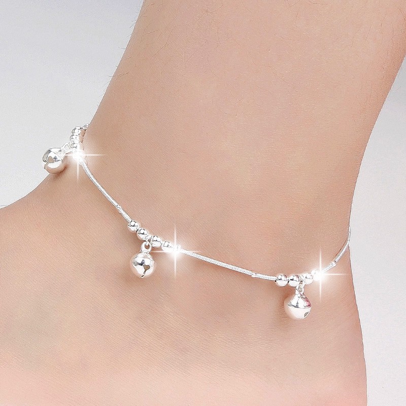 Women's fashion 3 bells 12 beads Luxury bracelet anklet