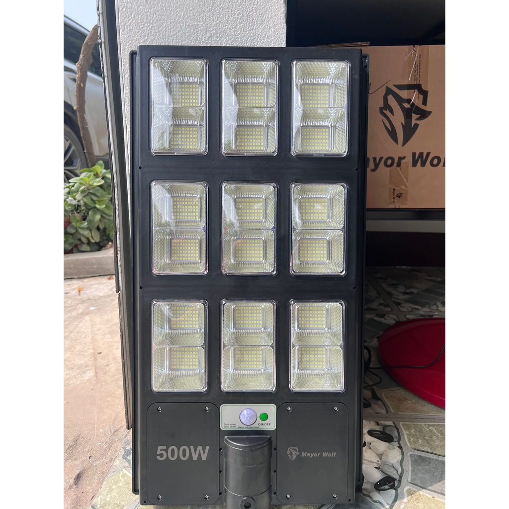 Đèn đường năng lượng mặt trời CX-AT-500 500W Đèn đường liền thể cảm biến chuyển động chống chộm Auto sáng tắt tối tự bật