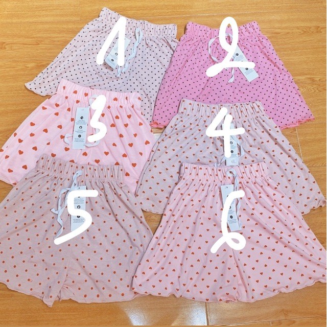 QUẦN ĐÙI KIỂU THÁI CHẤM BI HỌA TIẾT TRÁI TIM NỮ - QUẦN ĐÙI BÁNH BÈO VIỀN CHỈ