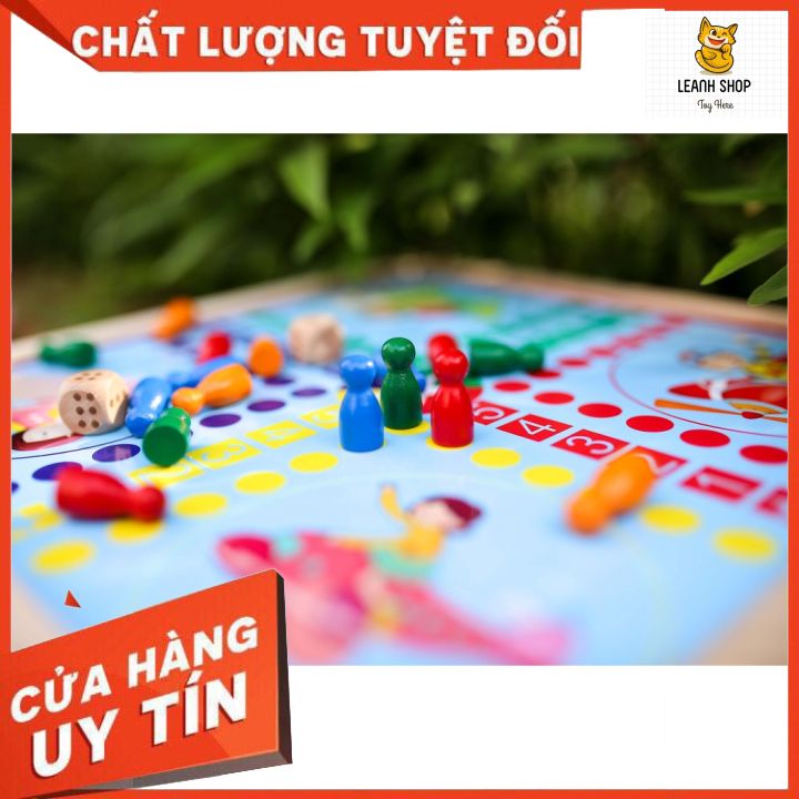 bàn cờ đa năng 3 trong 1 Cờ vua/Cờ búng/Cờ Ludo ( Cờ cá ngựa), Đồ chơi trẻ em chất liệu gỗ cao