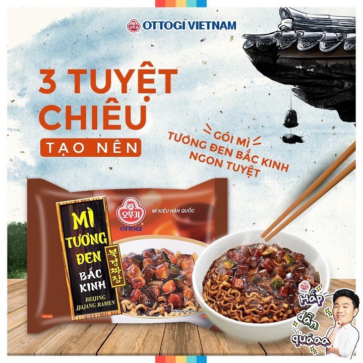 MÌ TƯƠNG ĐEN HÀN QUỐC OTTOGI 135G