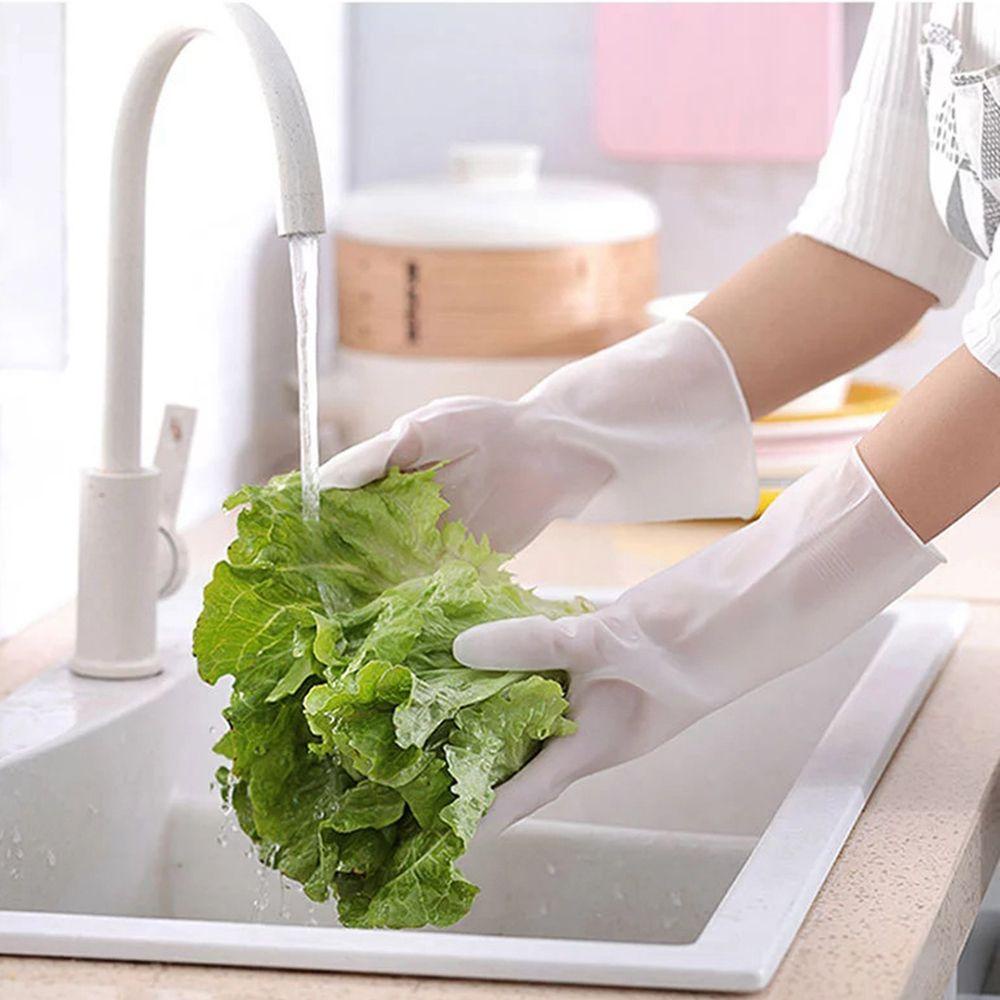 1 Đôi Găng Tay Rửa Chén Bằng PVC Chống Trượt Đơn Giản