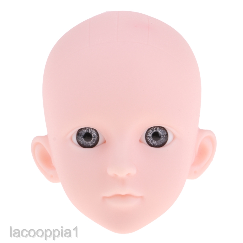 [LACOOPPIA1] Female Head Ball Jointed Doll Custom Part for 1/4 BJD w. 3D Gray Eyes