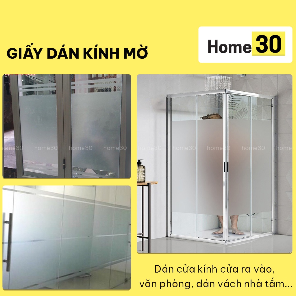 Decal dán kính mờ văn phòng, giấy dán mờ kính cửa sổ cửa kính nhà tắm cửa ra vào 1.2mx0.5m