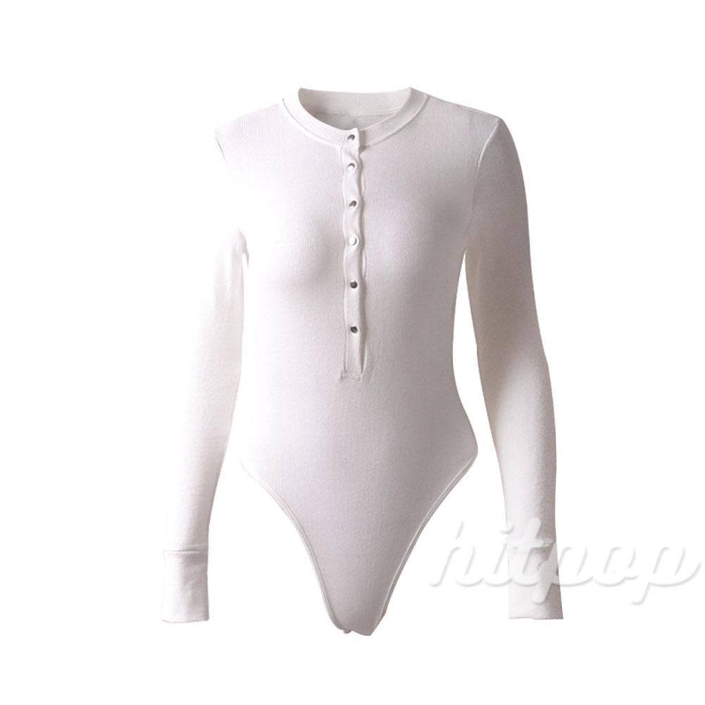 Jumpsuit Tay Dài Màu Trơn Gợi Cảm Cho Nữ