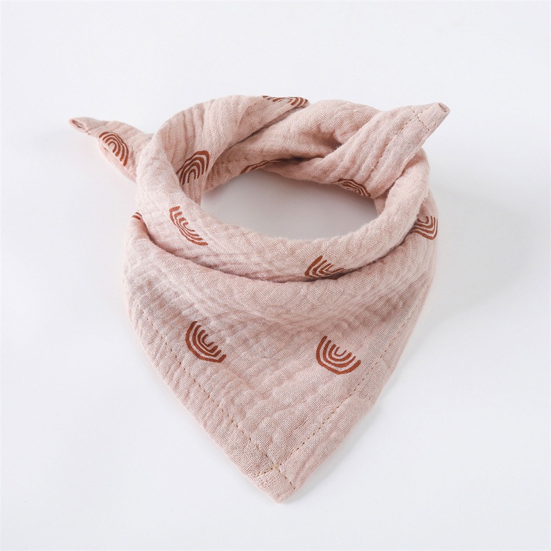 Yếm Ăn Mềm Mại Họa Tiết Hoa Phong Cách Muslin Dành Cho Em Bé