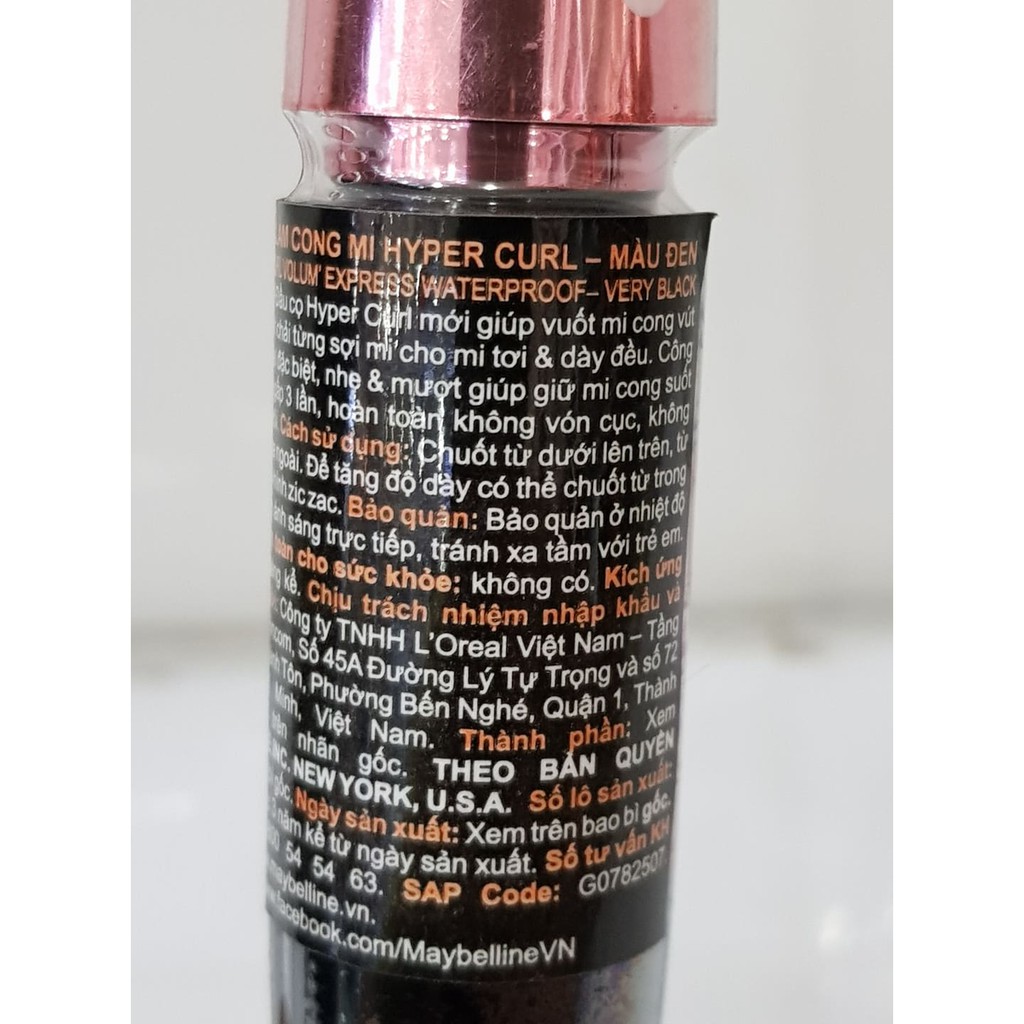 Mascara Làm Cong Mi MAYBELLINE VOLUM EXPRESS THE HYPER CURL 9.2ml