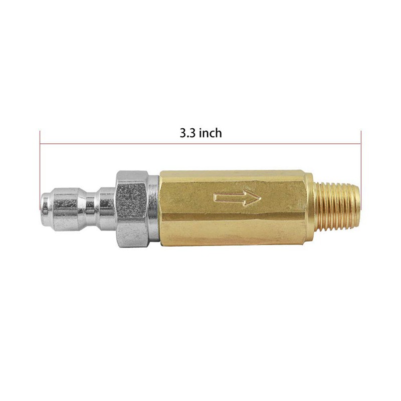 Bộ lọc vòi phun máy rửa áp lực cao bằng đồng thau/đầu vào kết nối nhanh 1/4 inch với đầu ra NPT 1/4 inch 5000 PSI