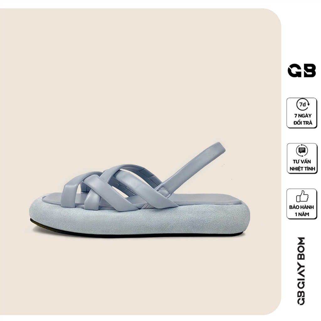 Giày Sandal nữ giayBOM quai đan chéo đế cao su cao 3 cm B1276