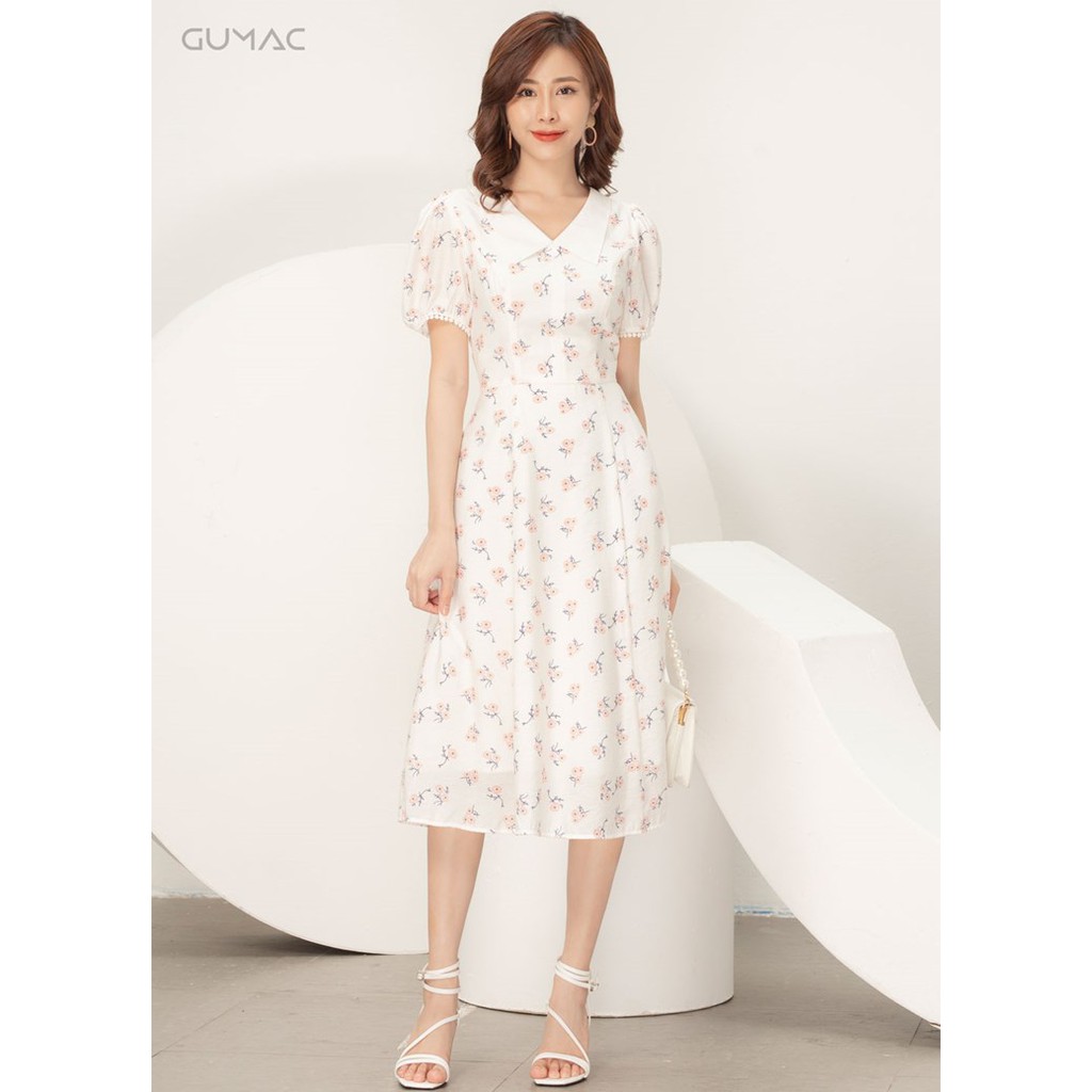 Đầm hoa tay đăng ten DA982 GUMAC