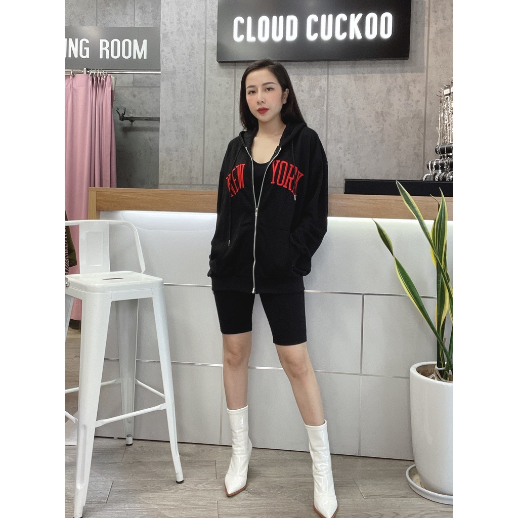 Áo Khóa Nỉ Thêu Chữ NewYork Ngang Ngực - Mã Số: K110
