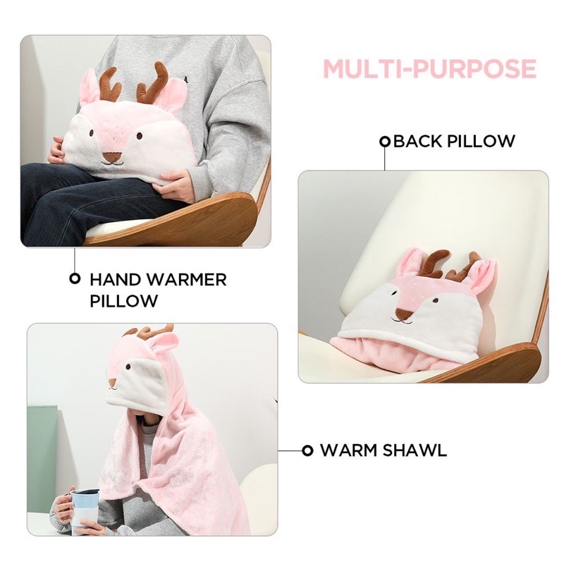 Chăn mền đa năng có mũ Miniso