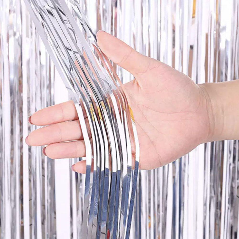 YIYU Rèm Phông Nền Chụp Ảnh Kích Thước 1 * 2M Màu Sắc Lấp Lánh Dùng Trang Trí Tiệc Cưới / L