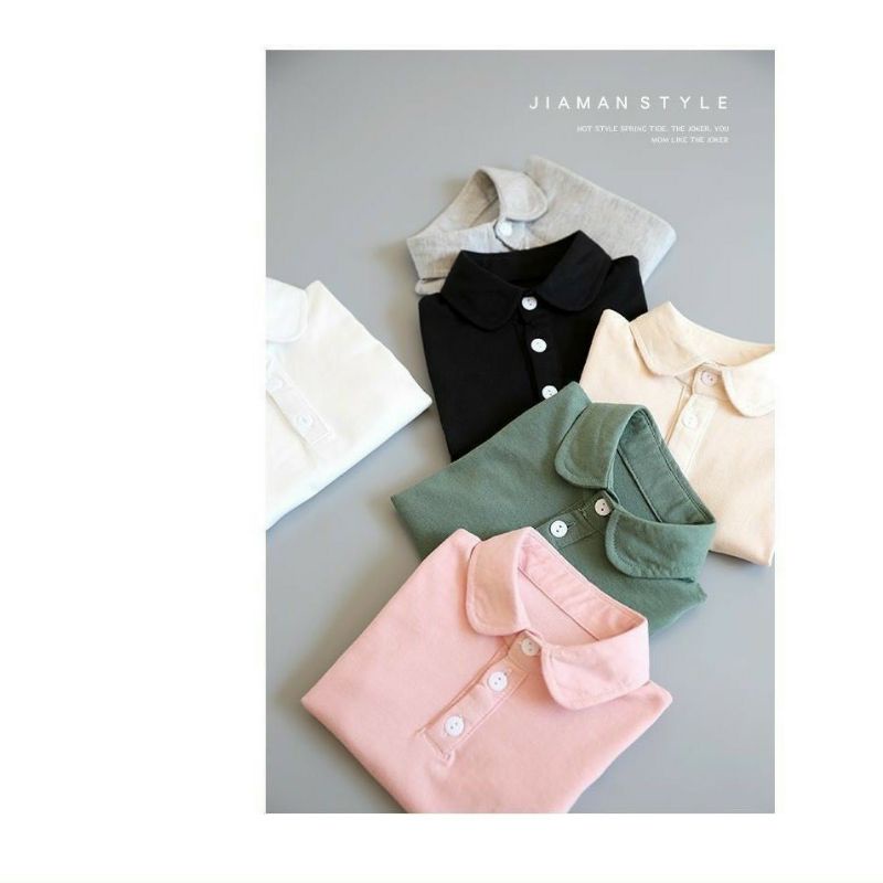 SET 4 ÁO COTTON CỔ SEN CHO BÉ GÁI SIÊU XINH