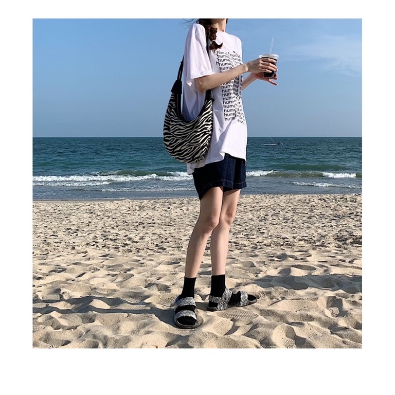 [40CAM] Sẵn Dép sandals ngựa vằn ulzzang