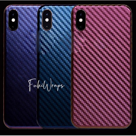 Tấm Dán Skin mặt sau Carbon Chuyển Sắc Full Viền Dành cho 13prm , 12prm , 11prm , x , xsm , 6p , 7p , 8p - FukiShop
