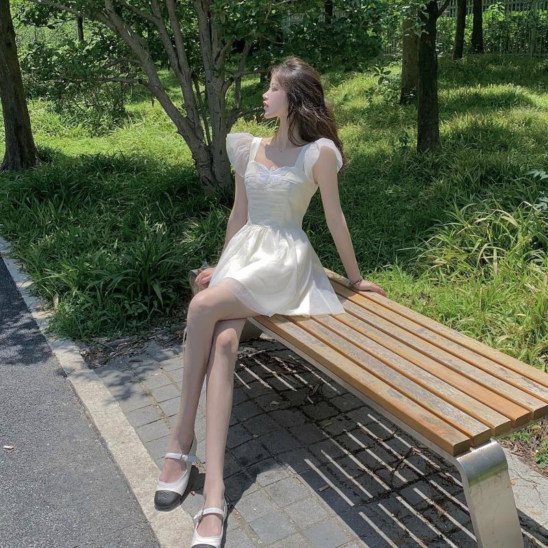 Đầm Chữ A Ngắn Ôm Eo Thời Trang Hàn Quốc Hàng Mới Dành Cho Nữ