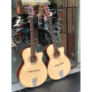 Đàn Guitar Vọng Cổ Phím Lõm gỗ hồng đào, Đàn guitar cổ thùng phím lõm