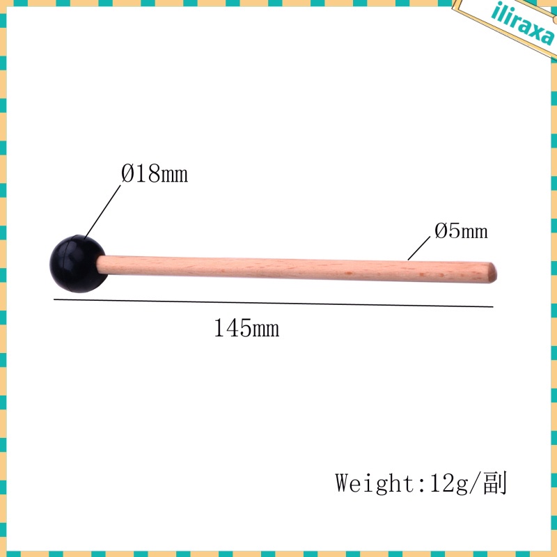 1 Cặp Dùi Trống Đầu Cao Su Bằng Gỗ Trơn Cho Người Lớn Và Trẻ Em