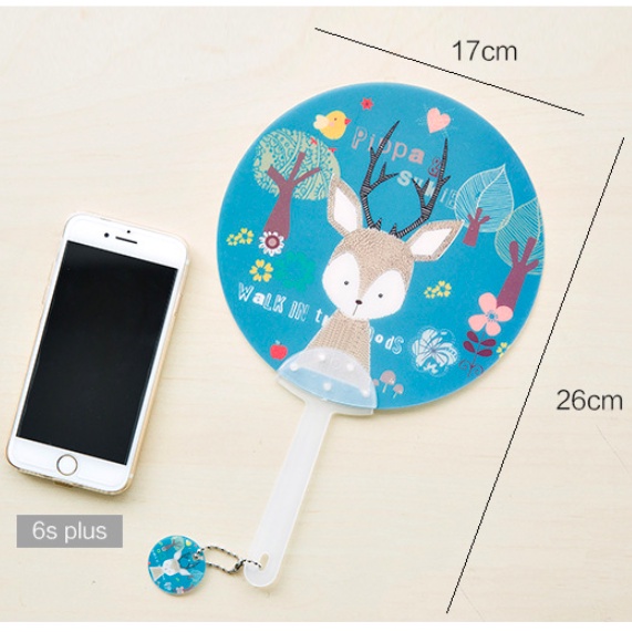 Quạt nhựa cầm tay, quạt mini hình thú dễ thương siêu cute