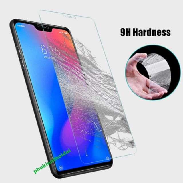 Cường lực Xiaomi 8 Lite loại tốt trong suốt 9h /2.5D tặng keo giấy lấy bụi