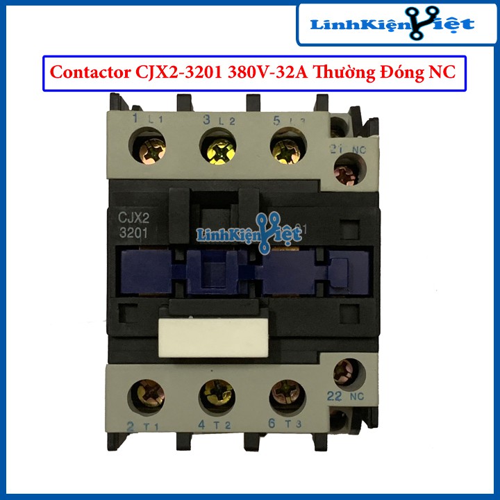 Khởi động từ contactor CJX2 380V 32A vỏ chống cháy, công suất lớn