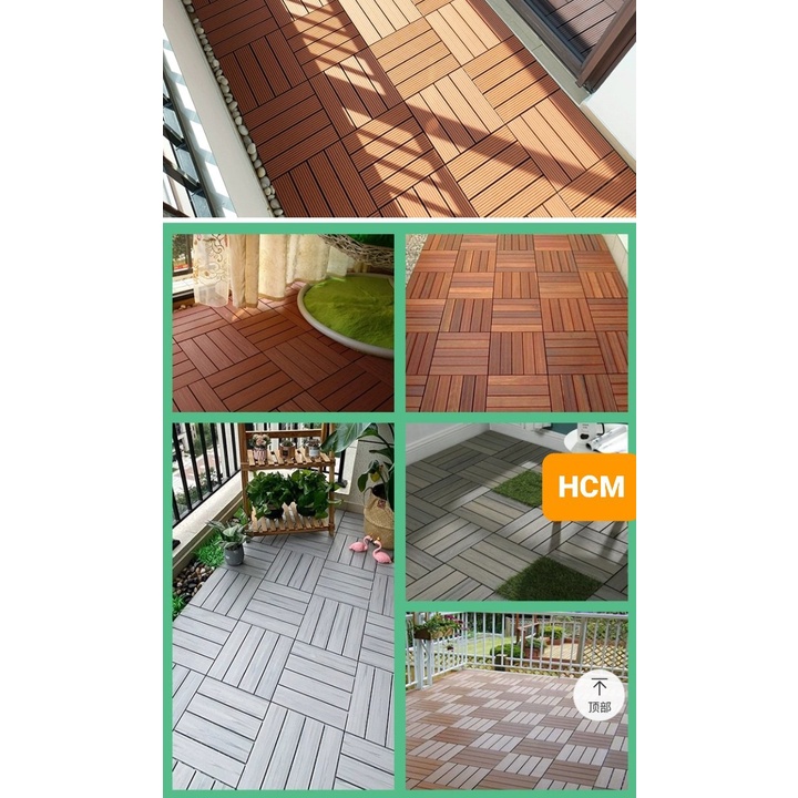 Thảm Nhựa Ghép Lót Sàn Ban Công,Sân Vườn Kích Thước 30cm x 30cm