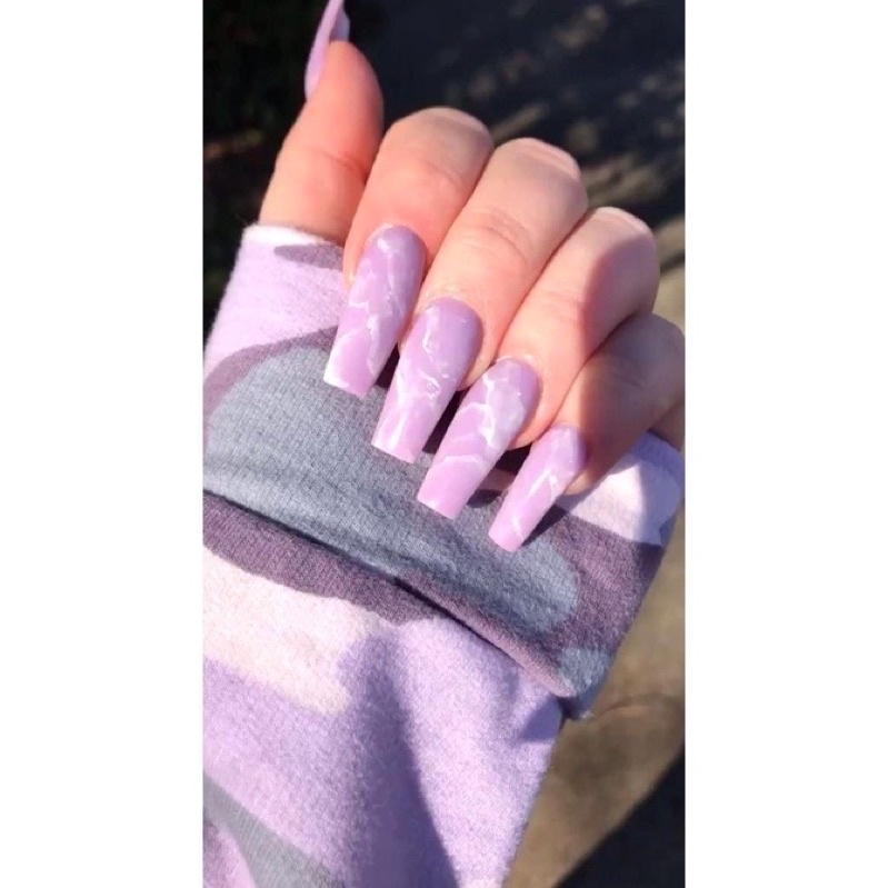 NAIL BOX LOANG GẠO/ VÂN ĐÁ TÍM