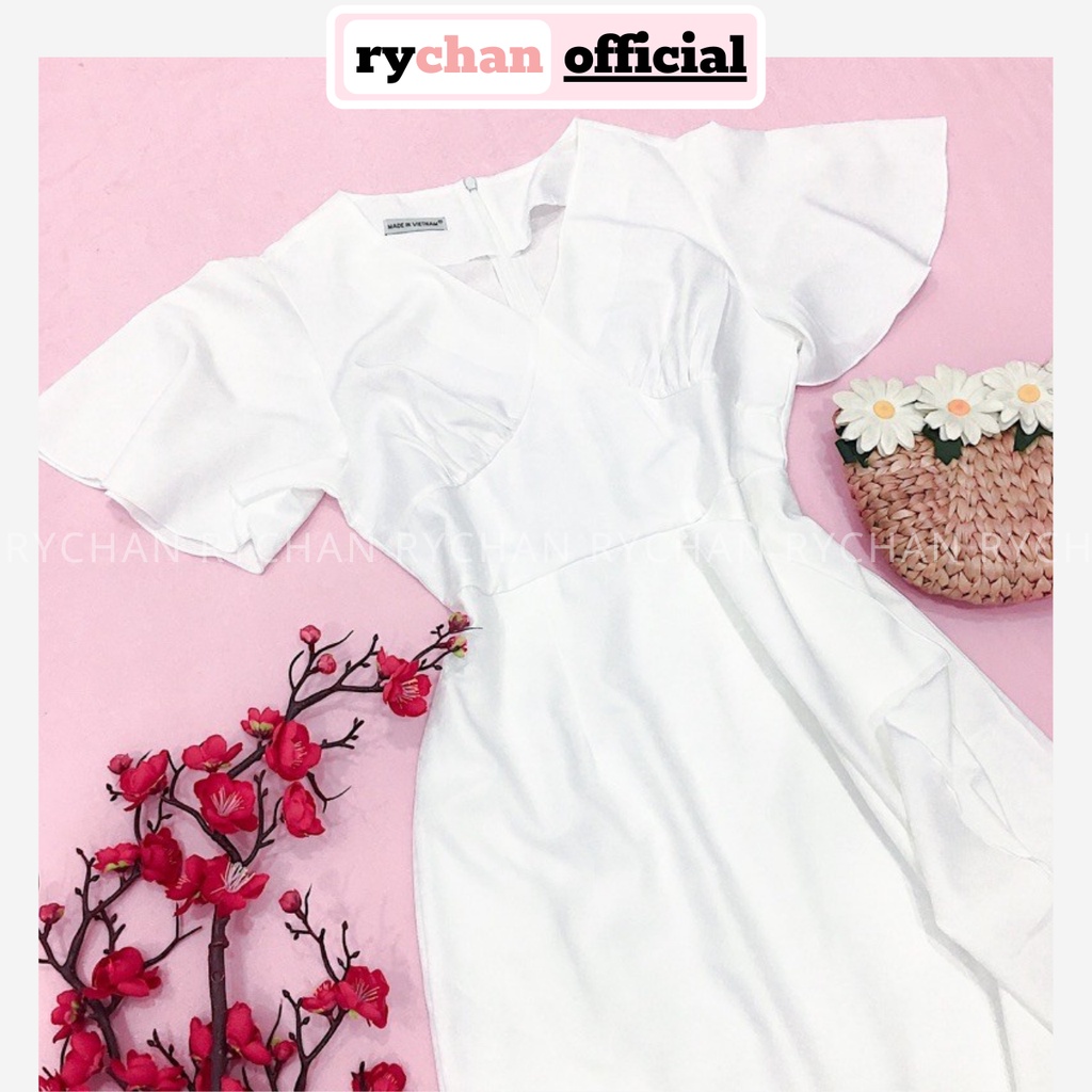 Đầm Maxi Đi Biển Đuôi Bèo Cổ V Tay Loe Nhẹ Nhàng - DX0093