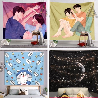 [Tặng đèn 8M + móc treo] Thảm treo tường, thảm trang trí vintage, vải treo tường decor size 150x130 cm