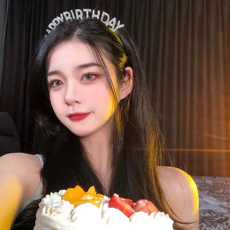 Bờm Băng Đô Cài Tóc Happy Birthday Đính Đá Lấp Lánh Trang Trí Sinh Nhật - K99