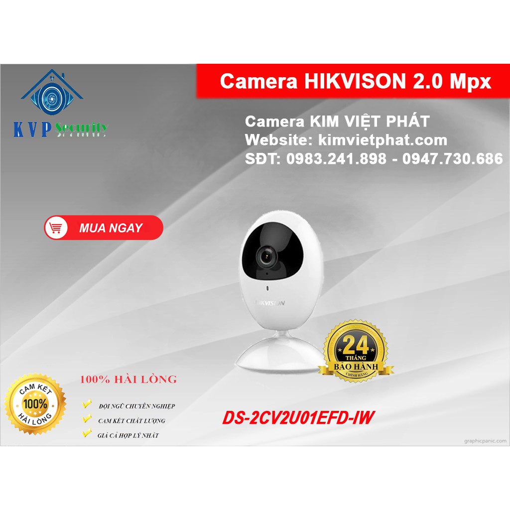 Camera IP thu âm Hikvison DS-2CV2U01EFD-IW