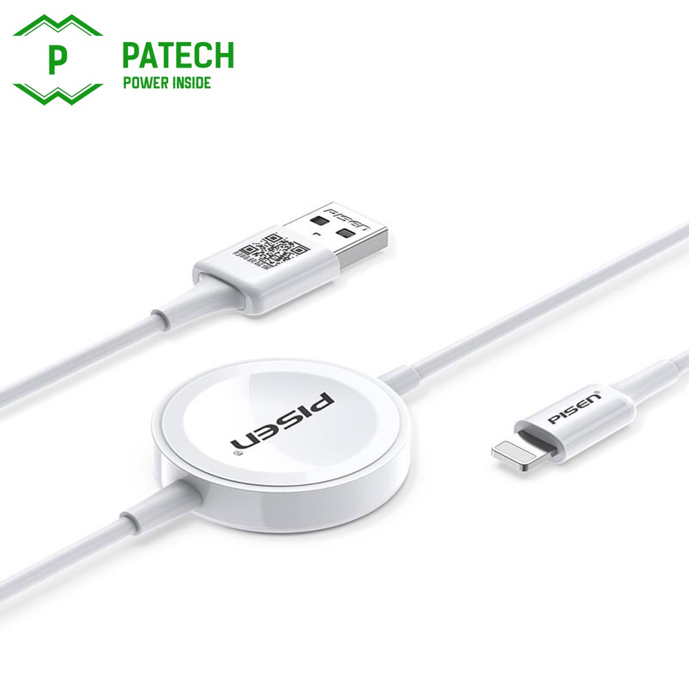 Sạc Pisen iWatch 2-in-1 Lightning - Hàng Chính Hãng