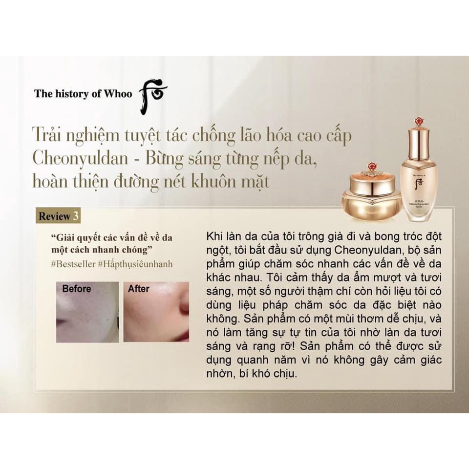 Combo 10 gói Kem dưỡng Whoo tái sinh chống lão hóa Cheonyuldan Ultimate Regenerating Cream đậm đặc_LINH KOREA
