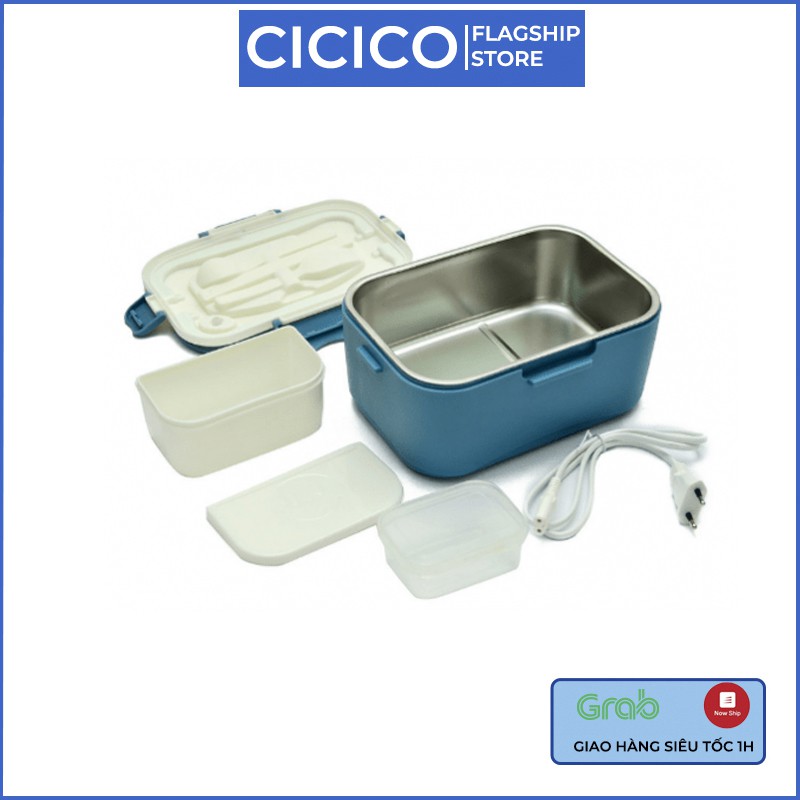 Hộp cơm cắm điện DoChi ruột inox Tăng kèm Túi - Đũa - Thìa - Dĩa