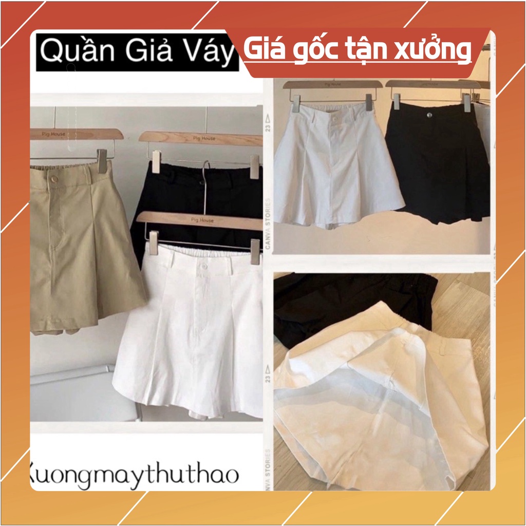 Quần Giả Váy Kaki Dáng Chữ A / Mix Đồ Năng Động